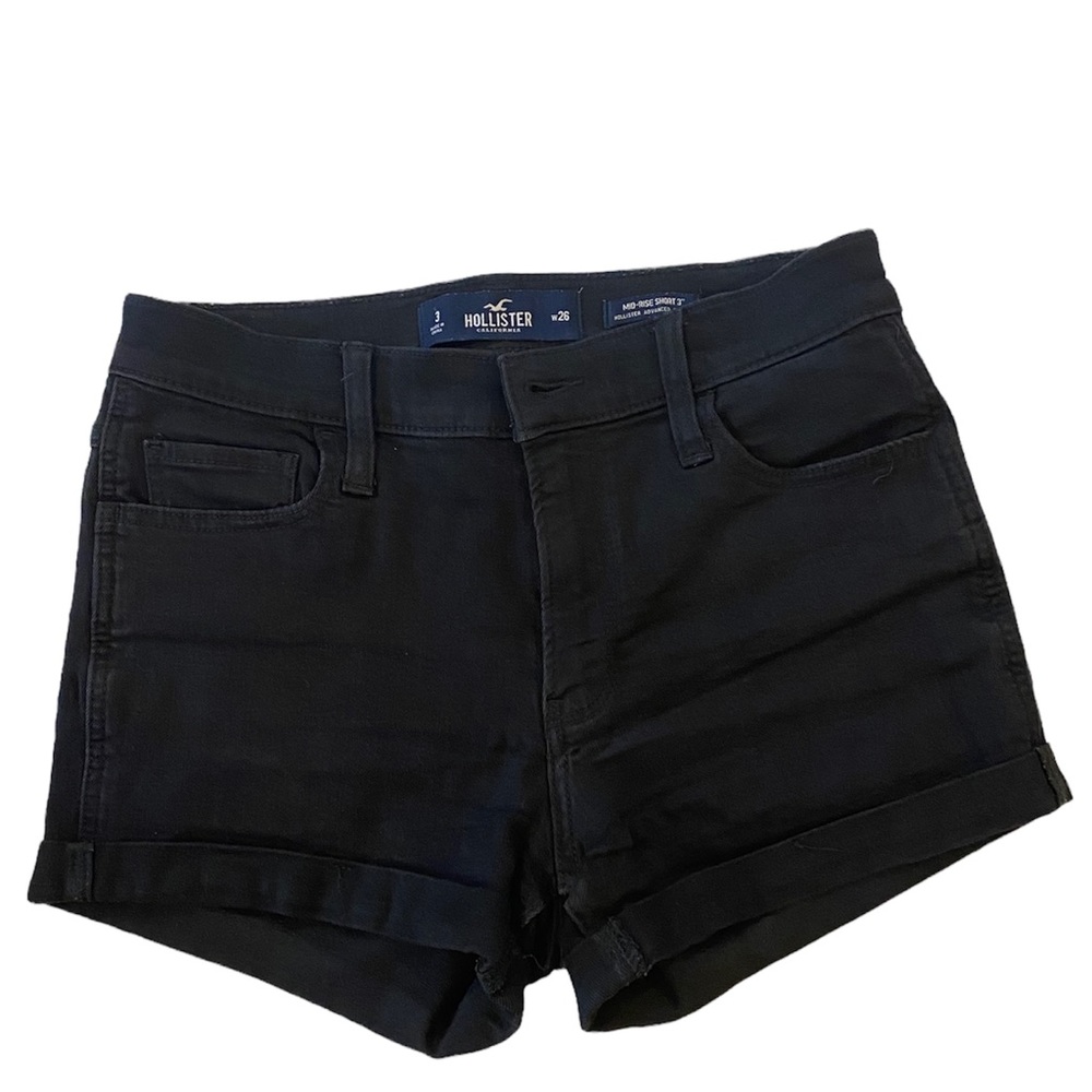 Hollister Black Mid-Rise Short 3”, Size 26